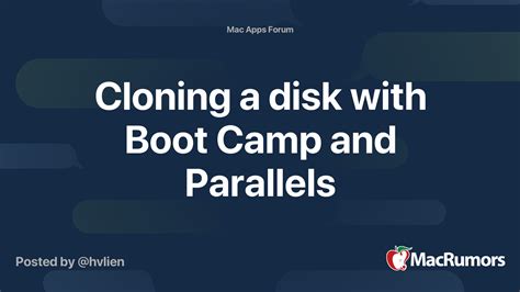 clone boot camp disk|macrumors clone mac bootcamp.